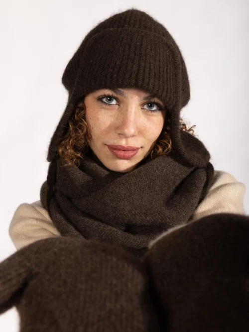 SNOOD YACK | Marron foncé | Point mousse