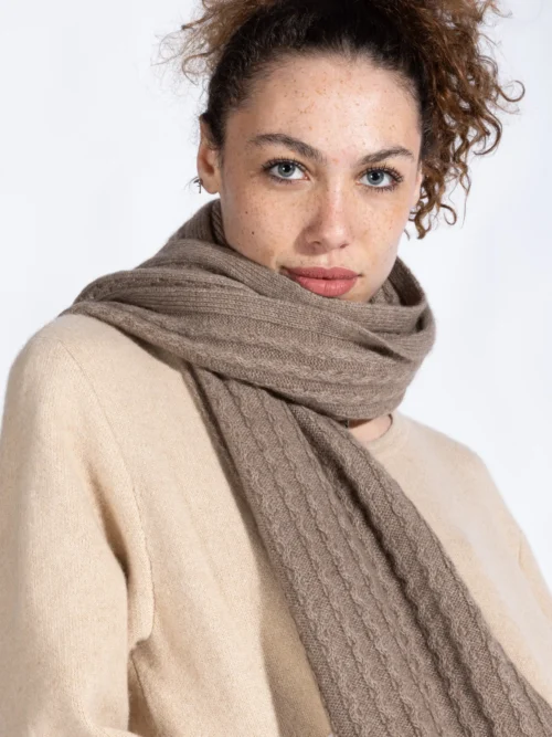 ÉCHARPE CACHEMIRE ÉPAISSE | Greige