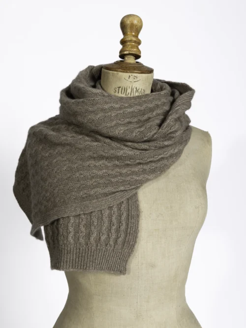 ÉCHARPE CACHEMIRE ÉPAISSE | Greige