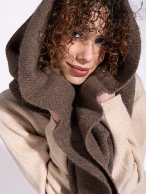 SNOOD YACK | Marron clair | Point mousse