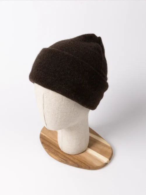 BONNET DOUBLE-PLI YACK | Marron foncé
