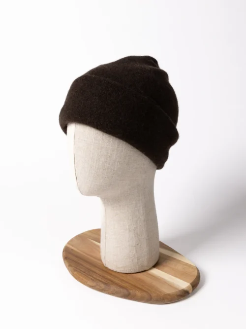 BONNET DOUBLE-PLI YACK | Marron foncé