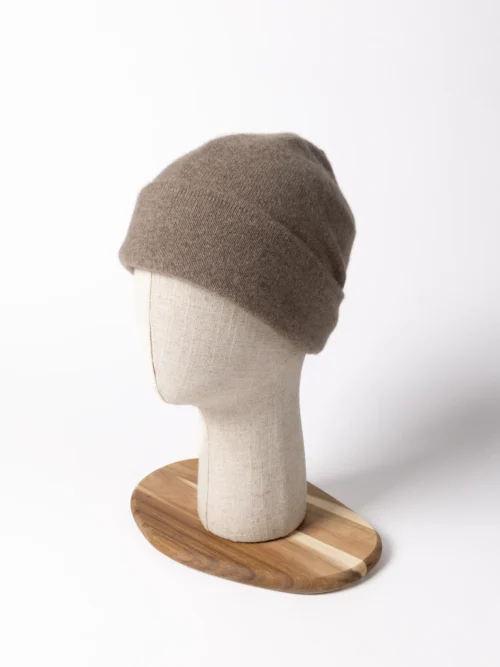 BONNET DOUBLE-PLI CACHEMIRE | Greige