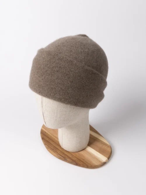 BONNET DOUBLE-PLI CACHEMIRE | Greige